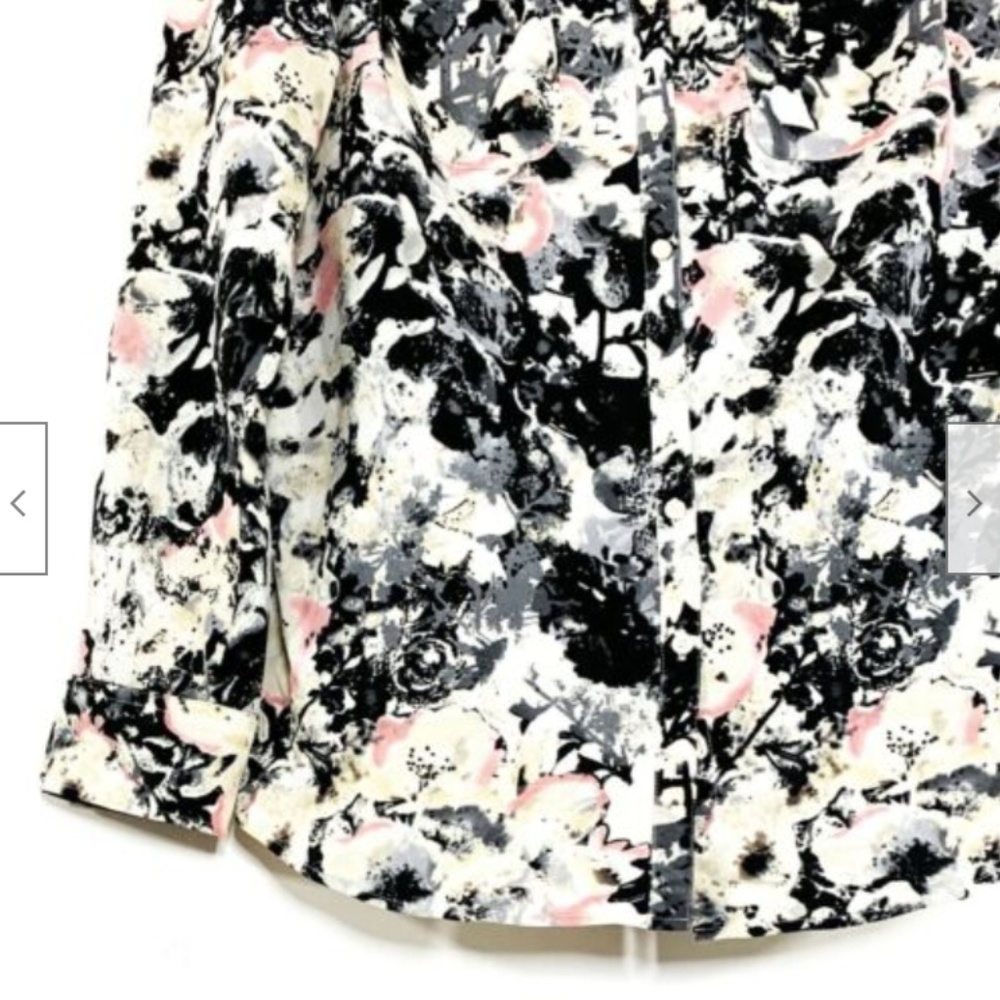 Talbots Long Sleeve V-Neck Button Down Shirt Top - Picture 3 of 8